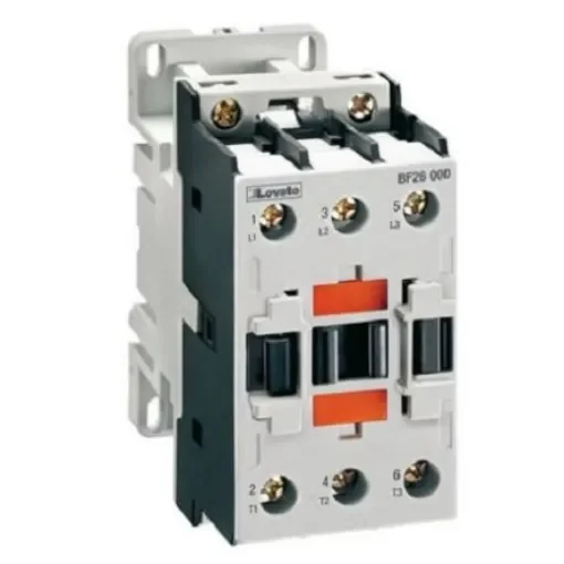 Lovato Contactor, 24 V dc Coil, 3-Pole, 26 A, 18.5 kW, 3NO - BF2600D024 product image