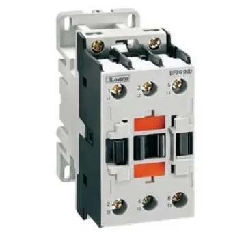 Lovato Contactor, 24 V dc Coil, 3-Pole, 38 A, 22 kW, 3NO - BF3800L024 product image