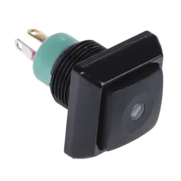 APEM Illuminated Push Button Switch, Momentary, Panel Mount, 12mm Cutout, SPST, Green LED, 48V ac, IP67 - IPC3SAD2LOG product image