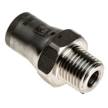 Legris LF3800 Series Straight Threaded Adaptor, R 1/4 Male to Push In 10 mm, Threaded-to-Tube Connection Style - 3805 10 13 product image