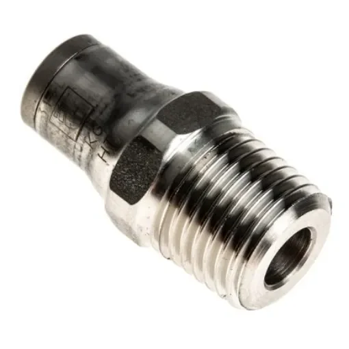 Legris LF3800 Series Straight Threaded Adaptor, R 1/4 Male to Push In 6 mm, Threaded-to-Tube Connection Style - 3805 06 13 product image