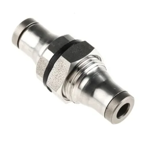Legris LF3800 Series Bulkhead Tube-to-Tube Adaptor, Push In 4 mm to Push In 4 mm, Tube-to-Tube Connection Style - 3816 04 00 product image