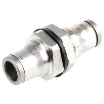 Legris LF3800 Series Bulkhead Tube-to-Tube Adaptor, Push In 8 mm to Push In 8 mm, Tube-to-Tube Connection Style - 3816 08 00 product image