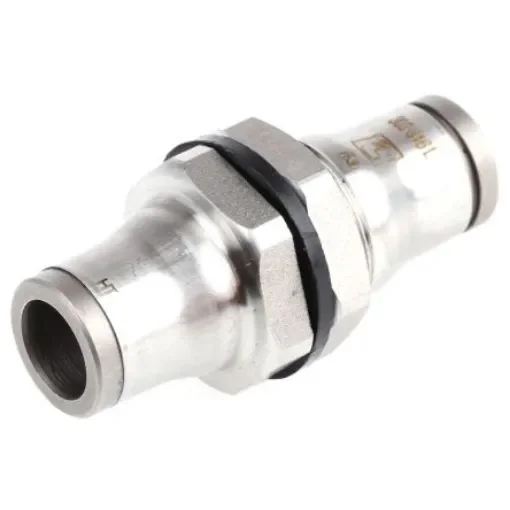 Legris LF3800 Series Bulkhead Tube-to-Tube Adaptor, Push In 8 mm to Push In 8 mm, Tube-to-Tube Connection Style - 3816 08 00 product image