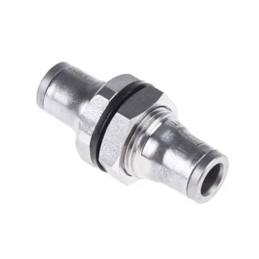 Legris LF3800 Series Bulkhead Tube-to-Tube Adaptor, Push In 6 mm to Push In 6 mm, Tube-to-Tube Connection Style - 3816 06 00 product image
