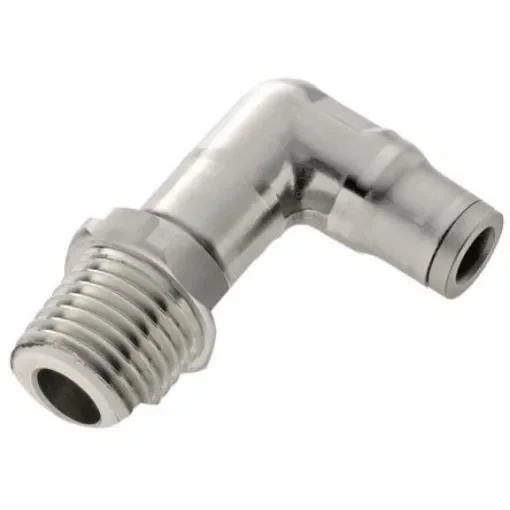 Legris LF3800 Series Elbow Threaded Adaptor, R 1/4 Male to Push In 10 mm, Threaded-to-Tube Connection Style - 3809 10 13 product image