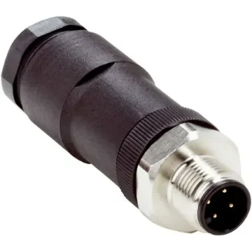 SICK Circular Connector, 4 Contacts, Cable Mount, M12 Connector, Plug, Male, IP67 - STE-1204-TN product image