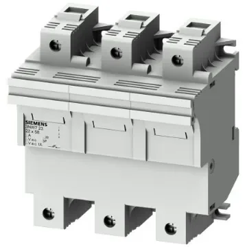 Siemens 100A Rail Mount Fuse Holder for 22 x 58mm Fuse, 3P, 690V - 3NW7231 product image