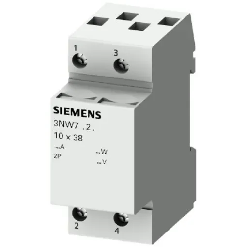 Siemens 20A Rail Mount Fuse Holder for 8 x 32mm Fuse, 2P, 400V - 3NW7323 product image