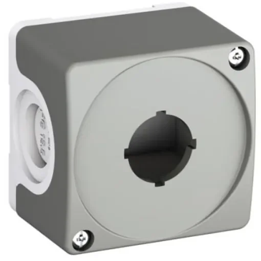 ABB Dark Grey/Light Grey Plastic CEP Push Button Enclosure - 65mm Diameter - 1SFA619811R2001 product image