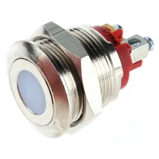 APEM Illuminated Push Button Switch, Momentary, 19.2mm Cutout, SPST, Red LED, 48V dc, IP65 - AV09C7L3D9006 product image