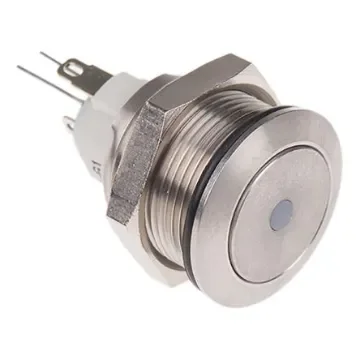 APEM Illuminated Push Button Switch, Latching, Panel Mount, 19.2mm Cutout, Red LED, 48V dc, IP65 - AV091L6EA240K product image