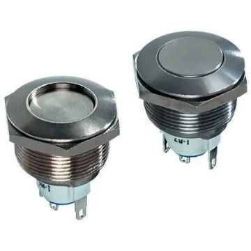 APEM Push Button Switch, Latching, Panel Mount, 19.2mm Cutout, 48V dc, IP65 - AV03100EA240K product image