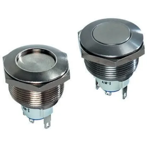 APEM Push Button Switch, Latching, Panel Mount, 19.2mm Cutout, 48V dc, IP65 - AV03100EA240K product image