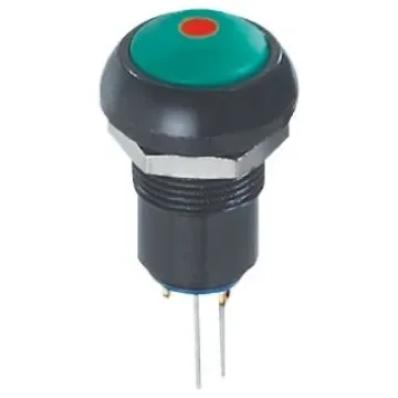 APEM Illuminated Push Button Switch, Latching, Panel Mount, 12.9mm Cutout, Red LED, 24V dc, IP67 - IPR1SAD3L0S product image