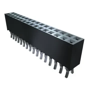 Samtec SSQ Series Right Angle Through Hole Mount PCB Socket, 150-Contact, 3-Row, 2.54mm Pitch, Solder Termination - SSQ-150-22-S-T-RA product image