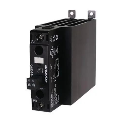Sensata / Crydom DR45 Series Solid State Relay, 60 A Load, DIN Rail Mount, 600 V ac Load - DR4560D60RJ product image