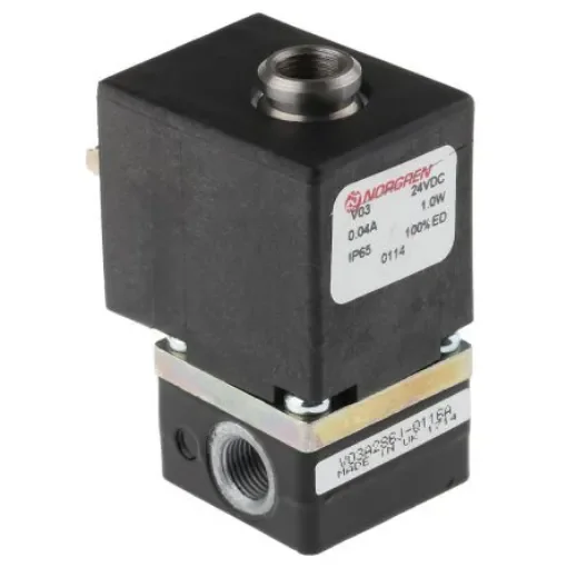 Norgren 2/2 Pneumatic Solenoid Valve - Solenoid/Spring G 1/8 V03 Series 24V dc - V03A286J-B613A product image