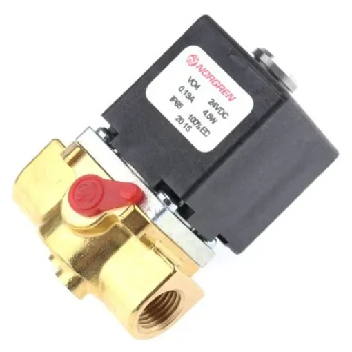 Norgren 2/2 Pneumatic Solenoid Valve - Solenoid/Spring G 1/4 V04 Series 24V dc - V04B286M-B423A product image
