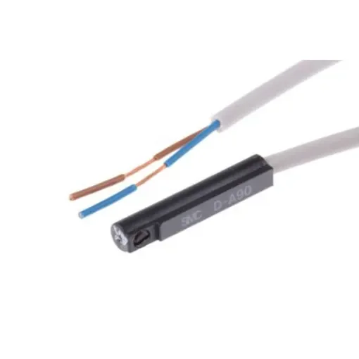 SMC D-A9 Series Reed Switch, 3m Fly Lead, Groove Mounted - D-A90L product image