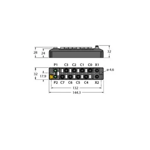 Turck TBEN-S1 Series I/O module - TBEN-S1-4DIP-4DOP product image