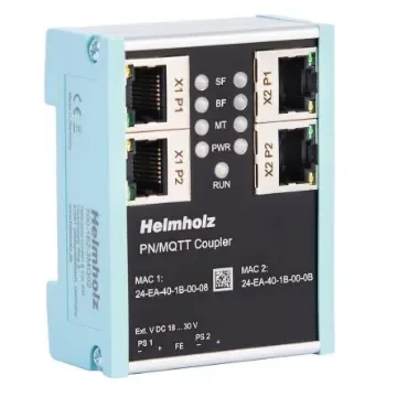 Helmholz GmbH & Co. KG 3MQ02 Series 4-Port RJ45 PN/MQTT Coupler - 700-162-3MQ02 product image