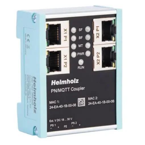 Helmholz GmbH & Co. KG 3MQ02 Series 4-Port RJ45 PN/MQTT Coupler - 700-162-3MQ02 product image