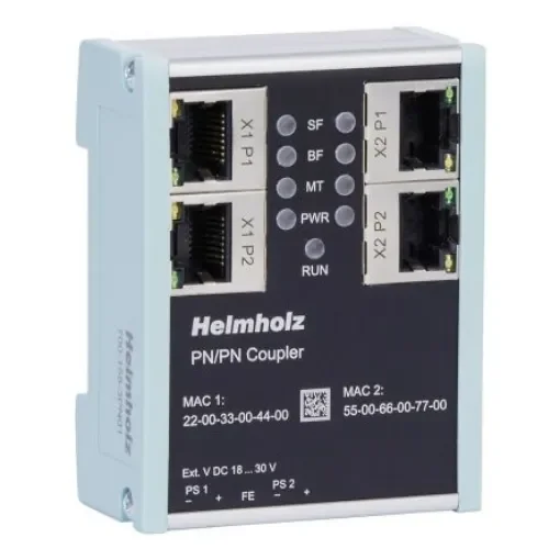 Helmholz GmbH & Co. KG 158-3PN Series 4-Port RJ45 PN/PN Coupler - 700-158-3PN02 product image