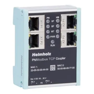 Helmholz GmbH & Co. KG 159-3MB Series 2-Port RJ45 PN/ModbusTCP - 700-159-3MB02 product image