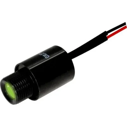 Oxley STR5LH10 Series Green Indicator, 24V dc, 10mm Mounting Hole Size, Lead Wires Termination, IP68 - STR5/LH10/24/FL30H/GN product image