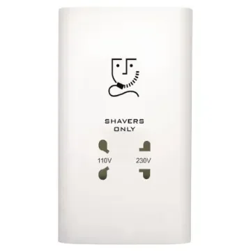 Contactum White 2 Gang Shaver Socket, 2 Poles, Indoor Use - ALF4300WHW product image