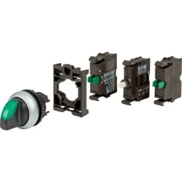 Eaton Toggle Selector Switch - (2 NO) 22.5mm Cutout Diameter, Illuminated 3 Positions - 110925 M22-WRLK3-G-2K10LED-BVP product image