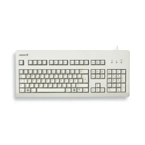 Cherry G80-3000 Wired PS/2, USB Keyboard, QWERTY (UK), Light Grey - G80-3000LPCGB-0 product image
