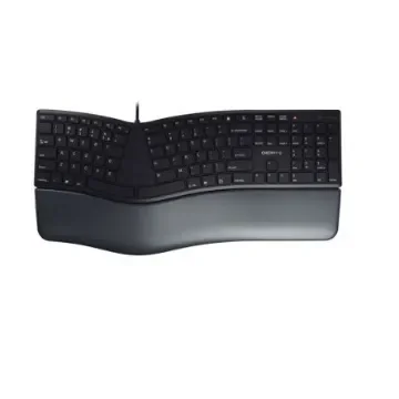 Cherry KC 4500 ERGO Wired USB Ergonomic Keyboard, QWERTY (UK), Black - JK-4500GB-2 product image