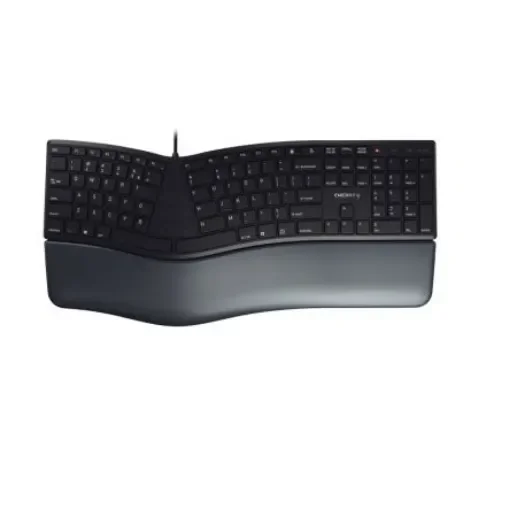 Cherry KC 4500 ERGO Wired USB Ergonomic Keyboard, QWERTY (UK), Black - JK-4500GB-2 product image