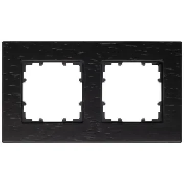 Siemens Black 2 Gang Frame - 5TG1102-0 product image