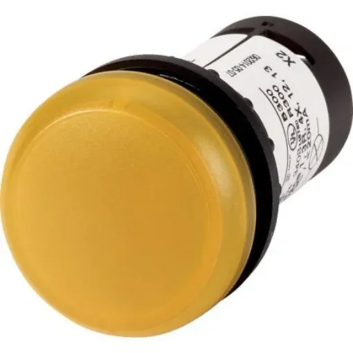 Eaton, Panel Mount Yellow LED Indicator, 22.5mm Cutout, IP67, IP69K, Round - 121629 C22-L-Y-24 product image
