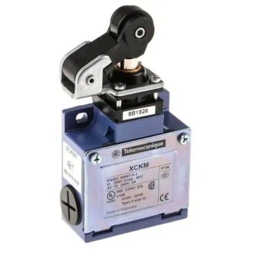 Telemecanique Sensors OsiSense XC Series Plunger Limit Switch, NO/NC, IP66, DP, Zinc Alloy Housing, 240V ac Max, 10A Max - XCKM121 product image