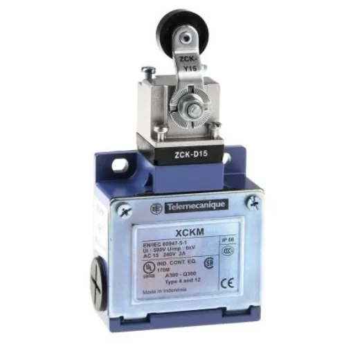 Telemecanique Sensors OsiSense XC Series Lever Limit Switch, NO/NC, IP66, DP, Zinc Alloy Housing, 240V ac Max, 10A Max - XCKM115 product image