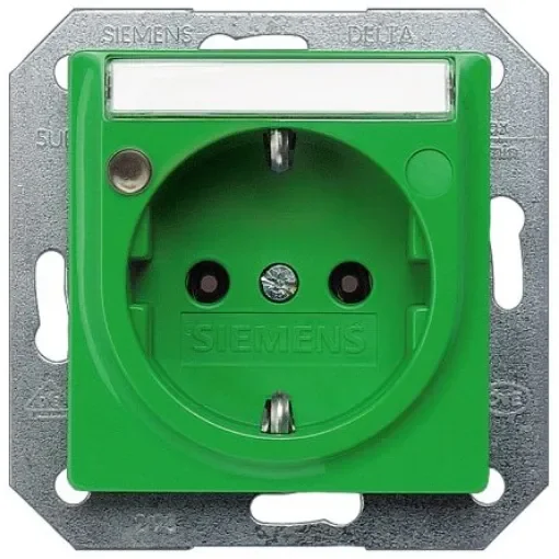 Siemens IP20 Green Socket Socket, Rated At 16A, 250 V - 5UB1562 product image