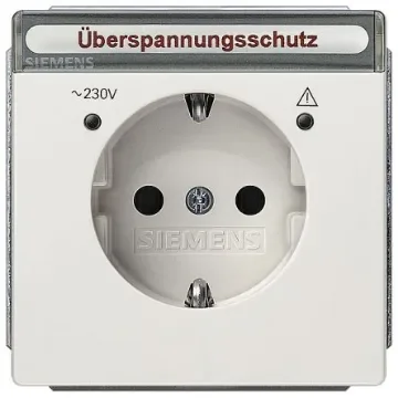 Siemens IP20 White Socket Socket, Rated At 16A, 250 V - 5UB1858 product image