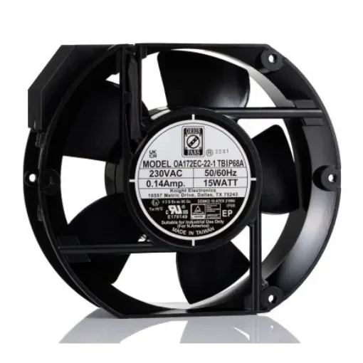 RS PRO Axial Fan, 230 V ac, AC Operation, 220cfm, 15W, 0.14A Max, 172 x 150 x 51mm - 2303029 product image
