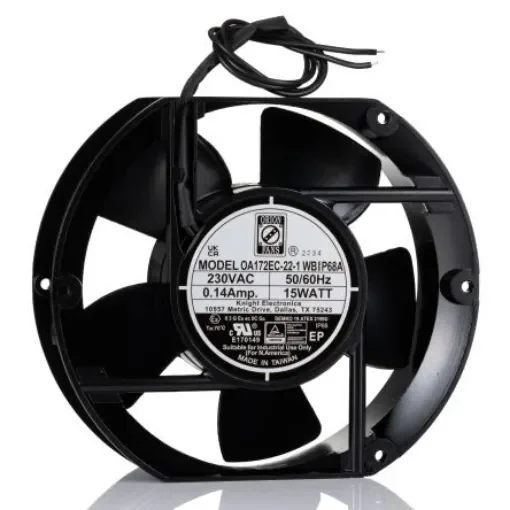 RS PRO Axial Fan, 230 V ac, AC Operation, 220cfm, 15W, 0.14A Max, 172 x 150 x 51mm - 2303030 product image