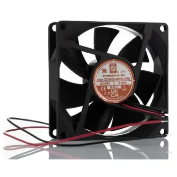 RS PRO Axial Fan, 48 V dc, DC Operation, 40cfm, 3.8W, 0.08A Max, IP68, 80 x 80 x 25mm - 2303044 product image