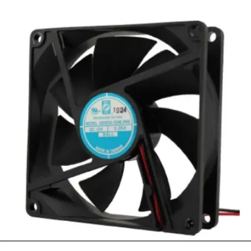 RS PRO Axial Fan, 12 V dc, DC Operation, 50cfm, 3W, 0.29A Max, IP68, 92 x 92 x 25mm - 2303047 product image
