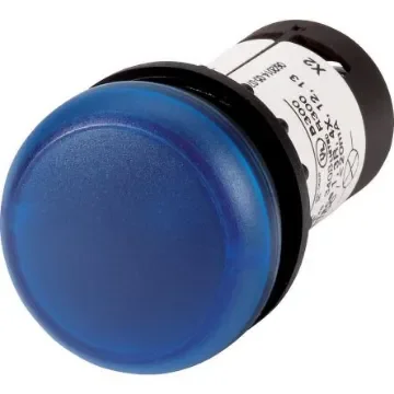 Eaton, Panel Mount Blue LED Indicator, 22.5mm Cutout, IP67, IP69K, Round - 121648 C22-L-B-230 product image