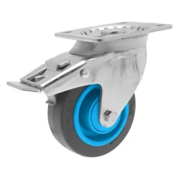 Guitel Hervieu Braked Swivel Castor Wheel, 200kg Capacity, 100mm Wheel - 374542 product image