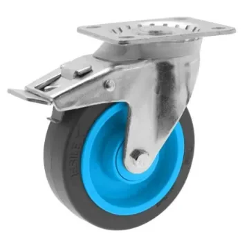 Guitel Hervieu Braked Swivel Castor Wheel, 250kg Capacity, 125mm Wheel - 374552 product image