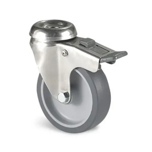 Guitel Hervieu Braked Swivel Castor Wheel, 60kg Capacity, 75mm Wheel - JP2OD075-325L product image