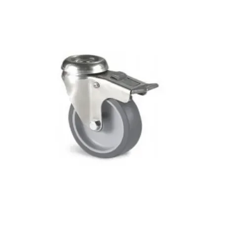 Guitel Hervieu Braked Swivel Castor Wheel, 80kg Capacity, 100mm Wheel - JP3OD100-325L product image